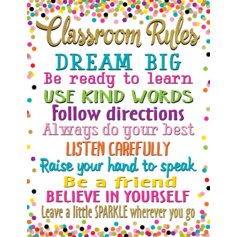 Confetti Classroom Rules Chart