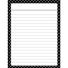 Black Polka Dots Lined Chart