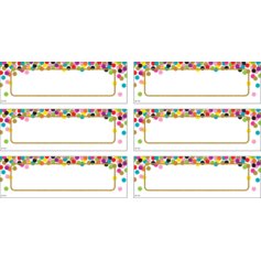 Confetti Labels Magnetic Accents