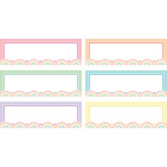 Pastel Pop Rainbow Labels Magnetic Accents