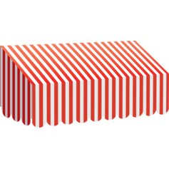 Red & White Stripes Awning