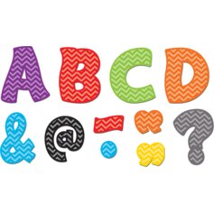 Chevron Funtastic Font 3" Magnetic Letters