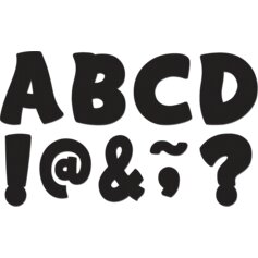 Black Funtastic Font 3" Magnetic Letters