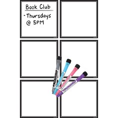 Black & White Dry-Erase Magnetic Square Notes