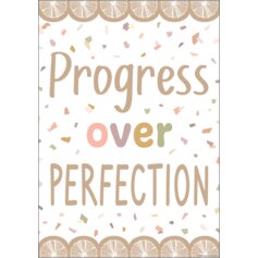 Progress over Perfection Positive Poster