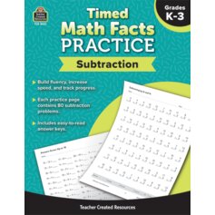 Timed Math Facts Practice: Subtraction