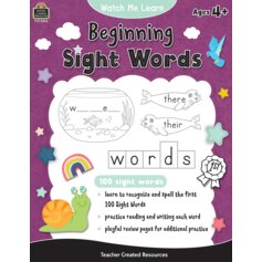 Watch Me Learn: Beginning Sight Words