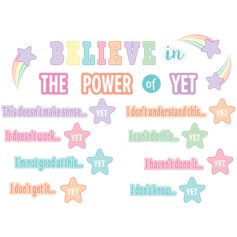 Pastel Pop Believe in the Power of Yet Mini Bulletin Board