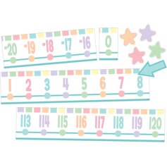 Pastel Pop Number Line (-20 to +120) Bulletin Board