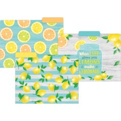 Lemon Zest File Folders