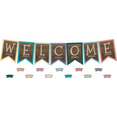 Home Sweet Classroom Pennants Welcome Bulletin Board Display Set