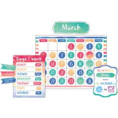 Watercolor Calendar Bulletin Board Display Set