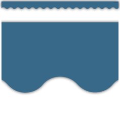 Slate Blue Scalloped Border Trim