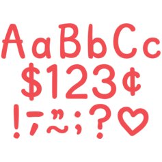 Melon Red 4" Modern Classic Letters Combo Pack