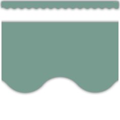 Retreat Green Scalloped Border Trim