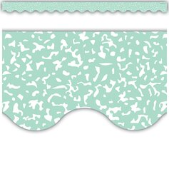 Composition Green Scalloped Border Trim