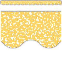 Composition Yellow Scalloped Border Trim