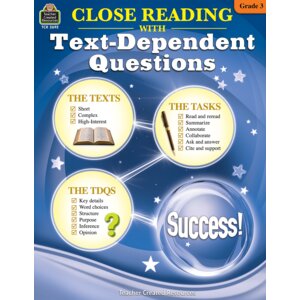 Close Reading Using Text-Dependent Questions Grade 3 Cover Image