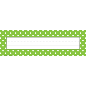 TCR4798 Lime Polka Dots Flat Name Plates Image