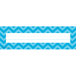 TCR5527 Aqua Chevron Flat Name Plates Image