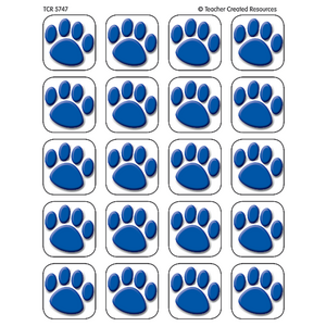 TCR5747 Blue Paw Prints Stickers Image