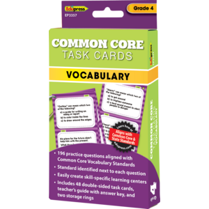 TCR63357 Common Core Vocabulary Task Cards Grade 4 Image