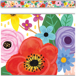 TCR6594 Wildflowers Straight Border Trim Image