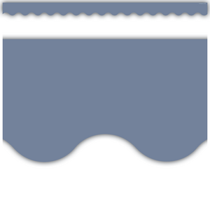 TCR6685 Aegean Blue Scalloped Border Trim Image