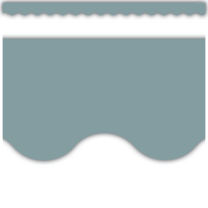 TCR6693 Stone Blue Scalloped Border Trim Image