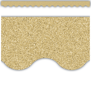 TCR77016 Gold Glitz Scalloped Border Trim Image