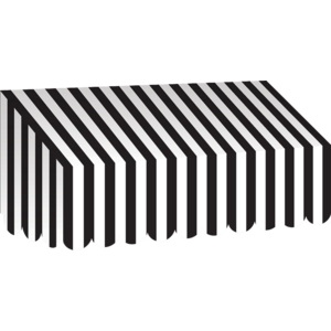 TCR77505 Black & White Stripes Awning Image