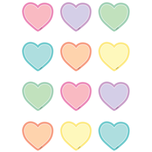 TCR8420 Pastel Pop Hearts Mini Accents Image