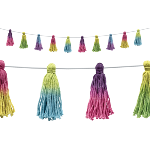 TCR8903 Tie-Dye Tassels Garland Image