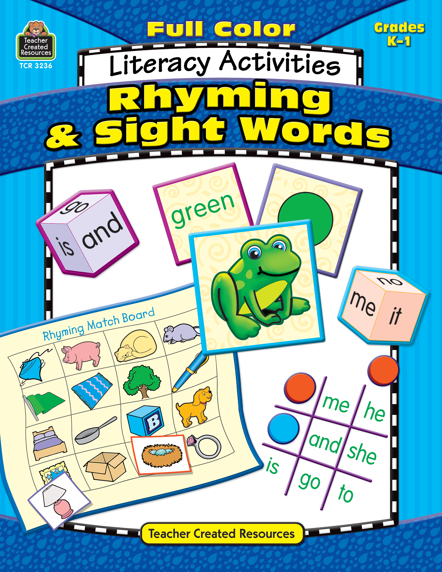 Full-Color Literacy Activities: Rhyming & Sight Words - TCR3236
