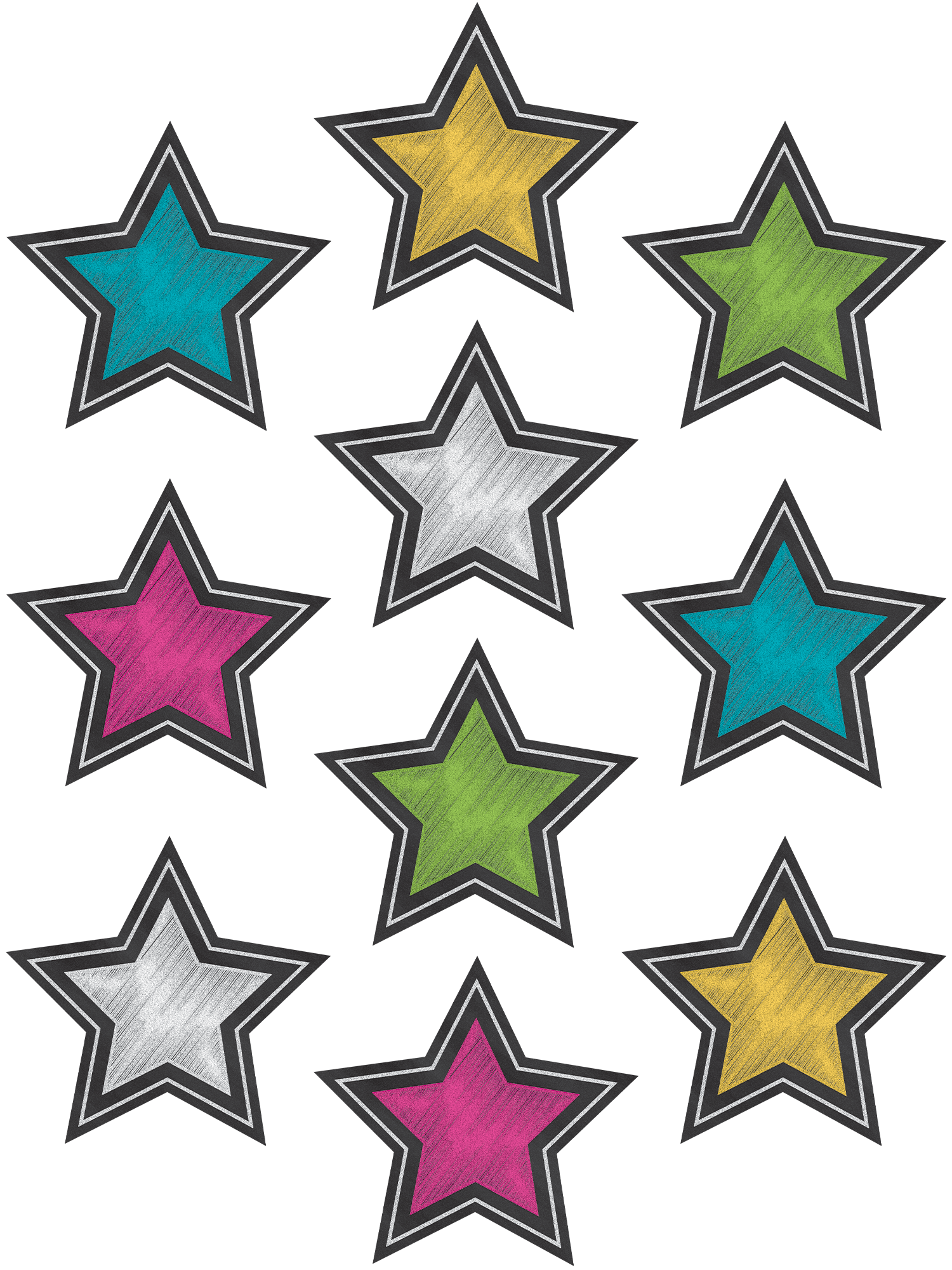 Chalkboard Brights Stars Accents