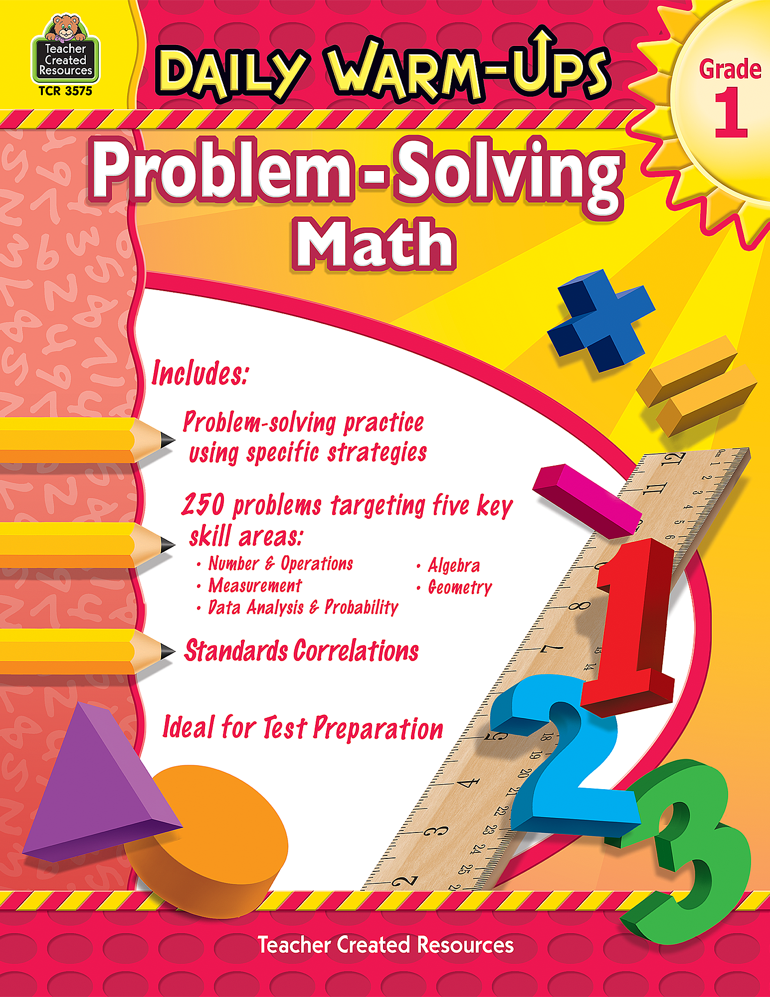 Daily Warm-Ups: Problem Solving Math Grade 1 - TCR3575 | Teacher