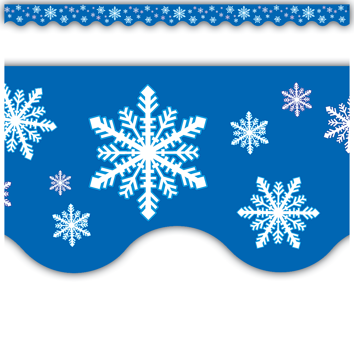 snowflakes scalloped border trim tcr4139 teacher