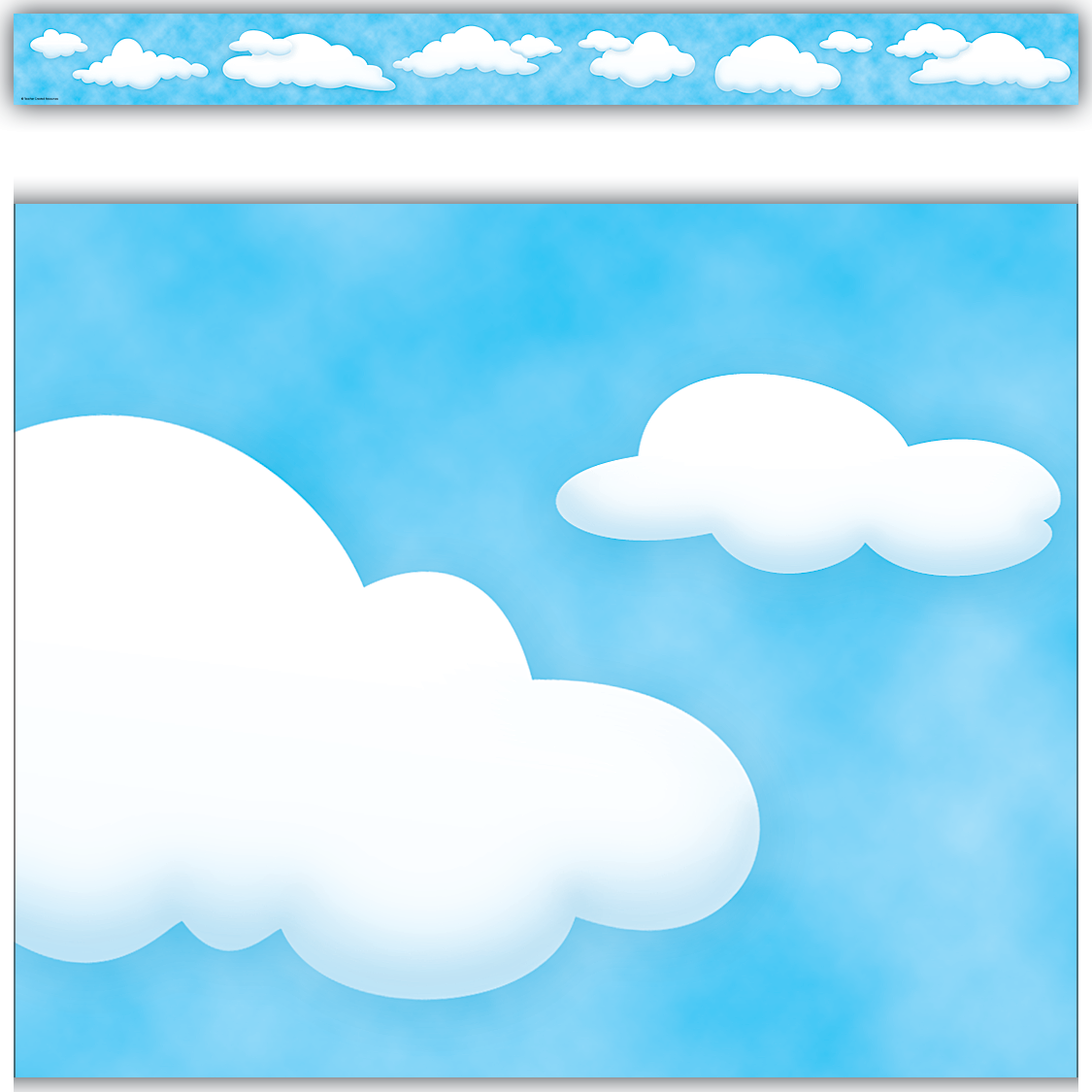 Clouds Straight Border Trim TCR4574 Teacher Created Resources