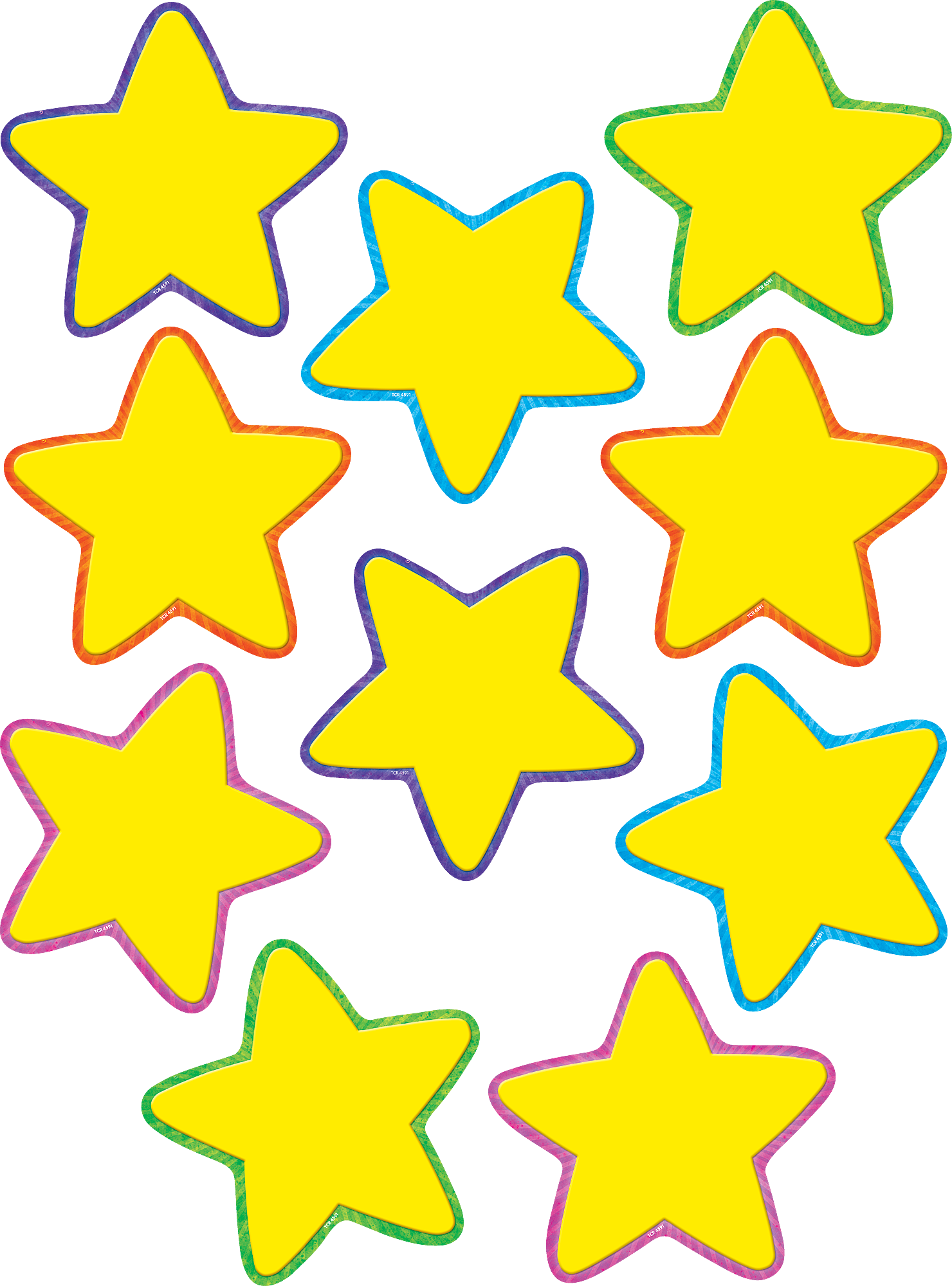 Yellow Stars Accents - TCR4591 | Teacher Created Resources