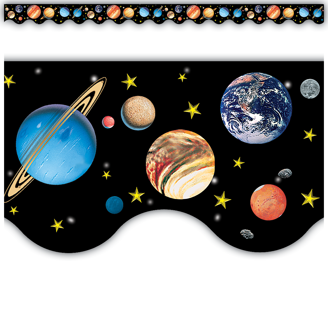 Solar System Scalloped Border Trim - TCR4600 | Teacher Created Resources