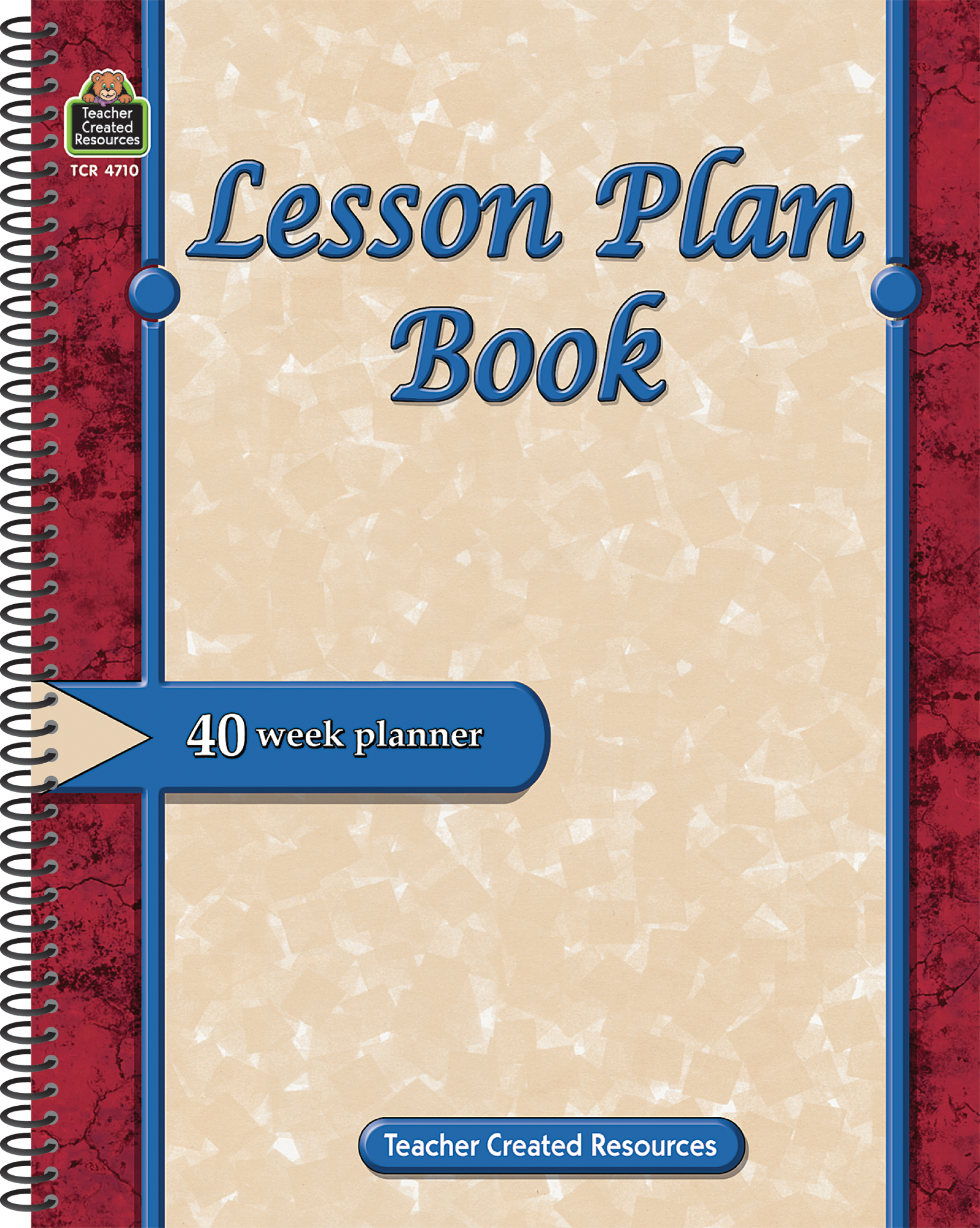 11 x 8-1/2 Green 8 Class Periods/Day Wirebound 100 Pages Lesson Plan Book 