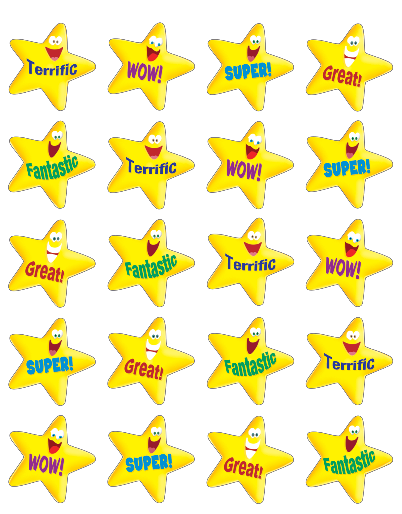 Encouraging Stars Stickers TCR5126 Teacher Created Resources