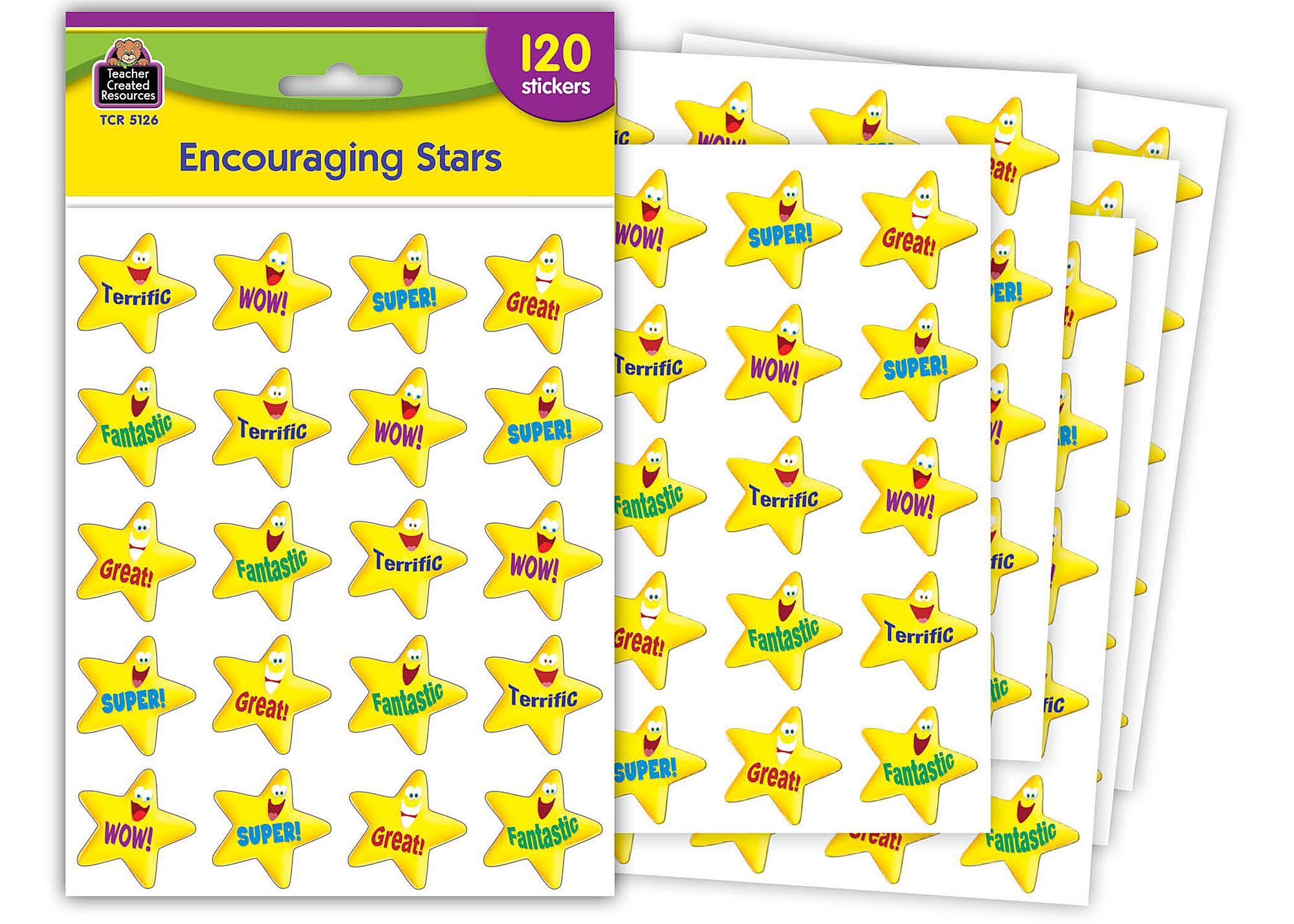 paper bumper printable sticker Created TCR5126 Stars Teacher   Encouraging   Stickers