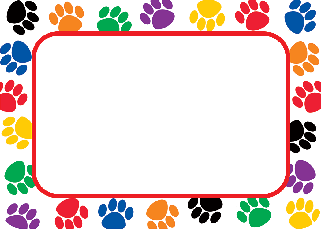 Colorful Paw Prints Name s Labels Tcr5168 Teacher Created Resources