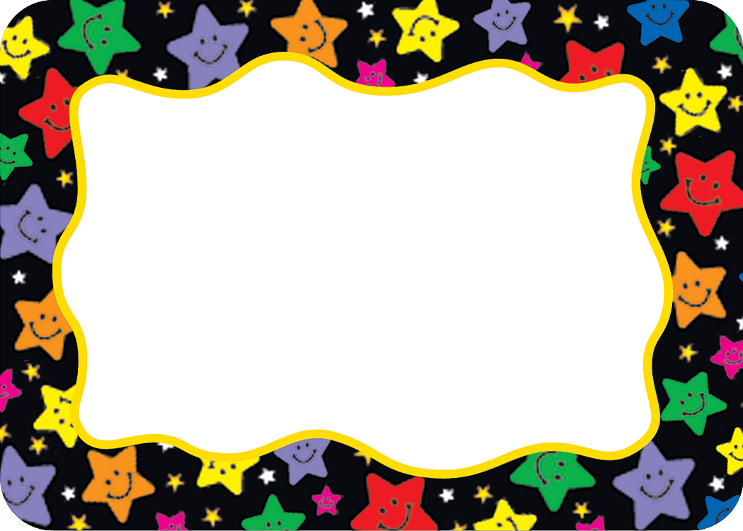 Happy Stars Name Tags/Labels TCR5177 Teacher Created Resources