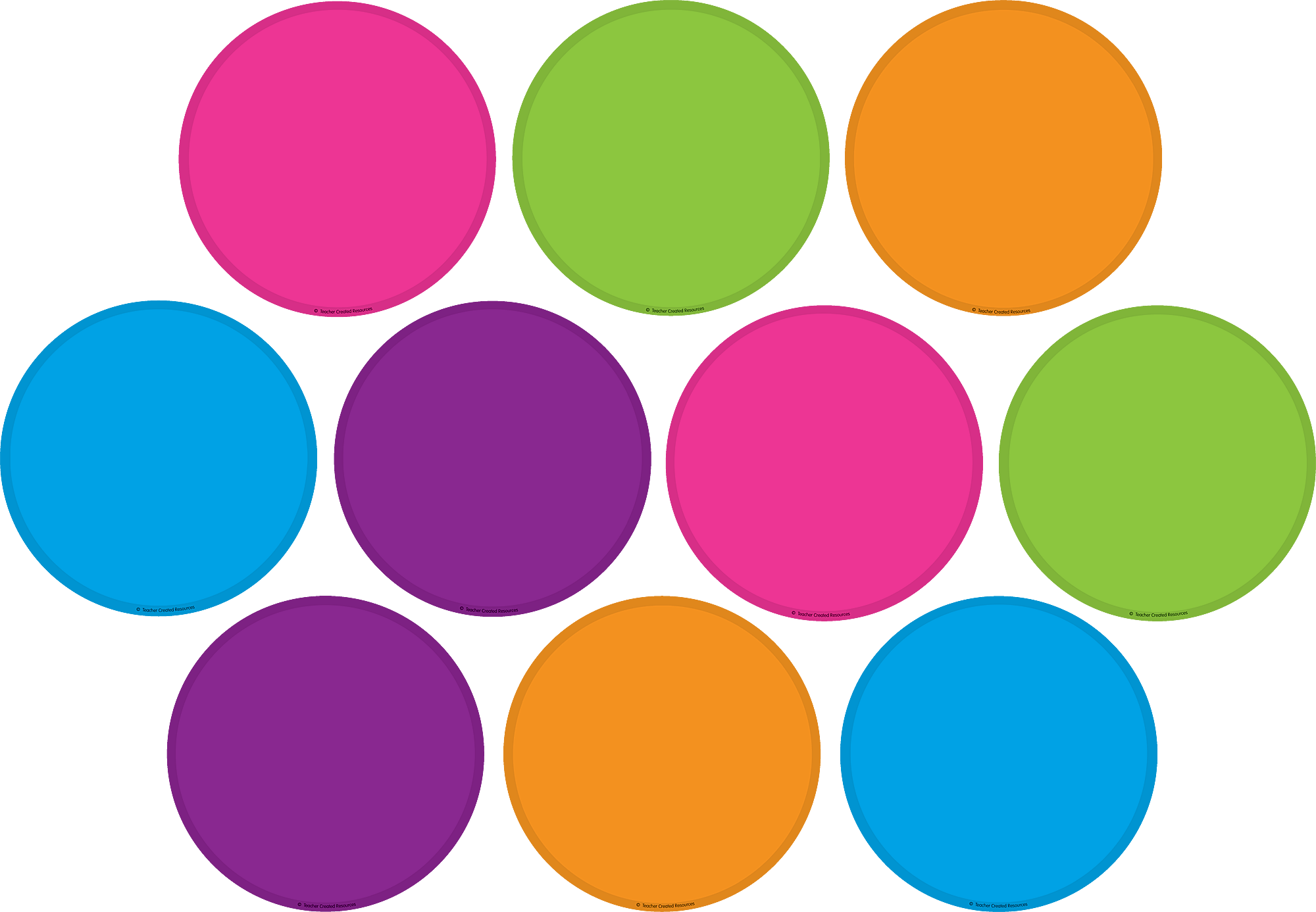 Bright Colors Circles Accents TCR5189 Teacher Created Resources