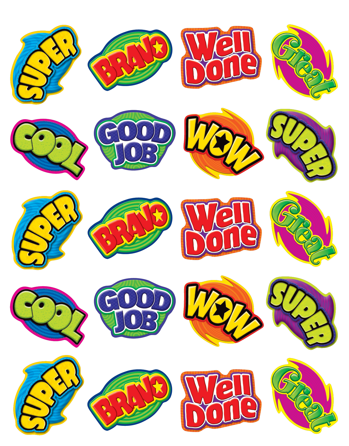 Positive Words  Stickers  TCR5206 Teacher Created Resources