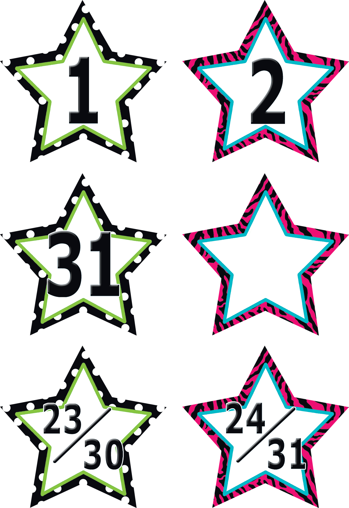 Fancy Stars Calendar Days - TCR5217 | Teacher Created Resources