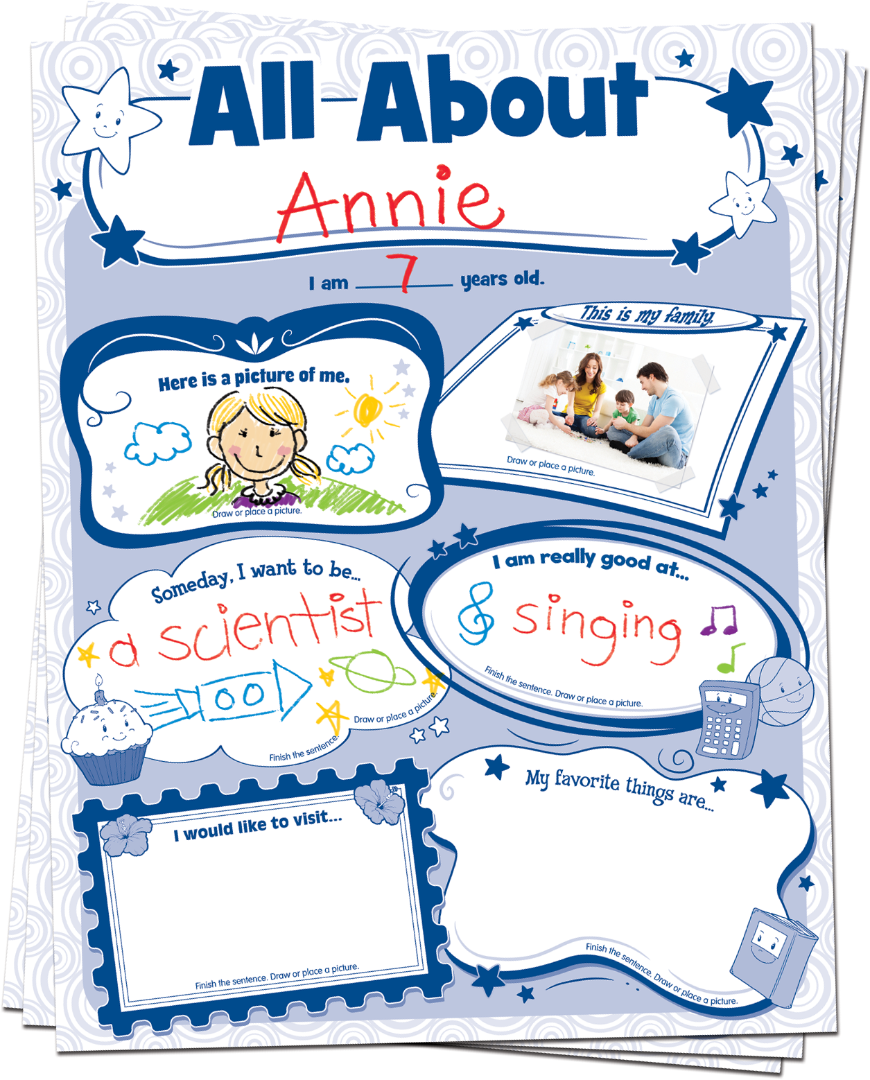 free printable all about me posters