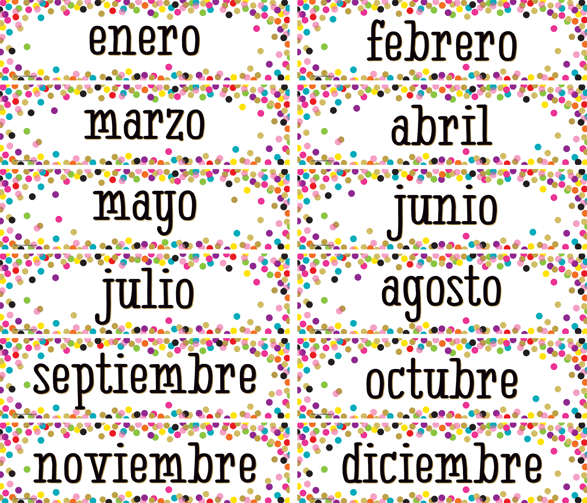 Confetti Spanish Monthly Headliners